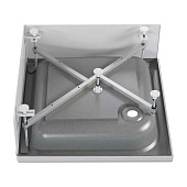 Поддон акриловый Universal S 90х90х15см/30см 70мм квадратный с каркасом с панелью МетаКам Поддон акриловый Universal S 90х90х15см/30см 70мм квадратный с каркасом с панелью МетаКам