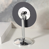 Зеркало настольное QF, круглое, d 13,5 см, пластик, цвет серебро, 259007 Зеркало настольное QF, круглое, d 13,5 см, пластик, цвет серебро, 259007