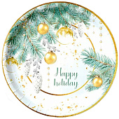 Тарелка одноразовая бумажная «С Новым годом» 10 шт 9796400 Тарелка одноразовая бумажная «С Новым годом» 10 шт 9796400