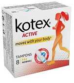  Тампоны Котекс Эктив нормал 8 шт (16) 