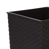 Кашпо "Ротанг" 340х320мм вставка мокко М8848 Кашпо "Ротанг" 340х320мм вставка мокко М8848