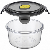 Контейнер для продуктов BRILLIANT герметичный с клапаном, круглый 0,6Л (Черный) 431179613 Контейнер для продуктов BRILLIANT герметичный с клапаном, круглый 0,6Л (Черный) 431179613