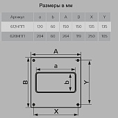 Накладка настенная прямоугольная 204х60 620НПП