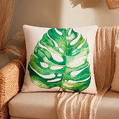  Наволочка 40х40 декоративная Этель Green leaf полиэстер, велюр, 7515488 