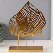 Сувенир металл "Листья Монстеры" чёрный 8х25х31 см 10707394 Сувенир металл "Листья Монстеры" чёрный 8х25х31 см 10707394