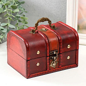 Набор шкатулок для украшений дерево Ромб 2 шт коричнево-красная 9932831 Набор шкатулок для украшений дерево Ромб 2 шт коричнево-красная 9932831