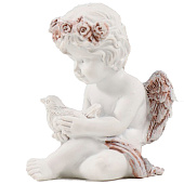 Сувенир полистоун "Ангелочек с птичкой в руках" кофейный венок 5,5х4,5х6,5 см 10324767 Сувенир полистоун "Ангелочек с птичкой в руках" кофейный венок 5,5х4,5х6,5 см 10324767