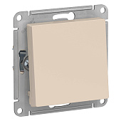Выключатель встраиваемый проходной 1 клавиша, цвет бежевый, SE AtlasDesign Выключатель встраиваемый проходной 1 клавиша, цвет бежевый, SE AtlasDesign
