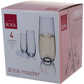 Набор стаканов RONA DRINK MASTER 230мл, 4шт Набор стаканов RONA DRINK MASTER 230мл, 4шт