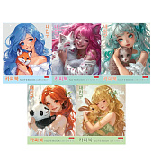 Тетрадь 48л. А5 скрепка клетка картонная обложка ламинация Милый друг, 48Т5лВ1 Хат Тетрадь 48л. А5 скрепка клетка картонная обложка ламинация Милый друг, 48Т5лВ1 Хат