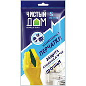 Перчатки латексные прочные S (43гр пара) 06-892 Чистый дом