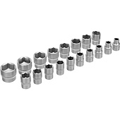Набор инструментов, 94 предм., 1/2", 1/4", пластиковый кейс, Сибртех