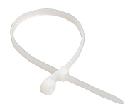 Хомут кабельный 3.5х100 нейл. бел. с отвер. для креп. (уп.100шт) IEK Хомут кабельный 3.5х100 нейл. бел. с отвер. для креп. (уп.100шт) IEK