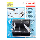 fix-o-moll Накладка-кольцо для меб. ножек D28-30мм (черный 4 шт)