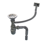 Мойка врезная 38х38х16,5мм 0,6мм с сифоном 3838 АВ Accoona Мойка врезная 38х38х16,5мм 0,6мм с сифоном 3838 АВ Accoona