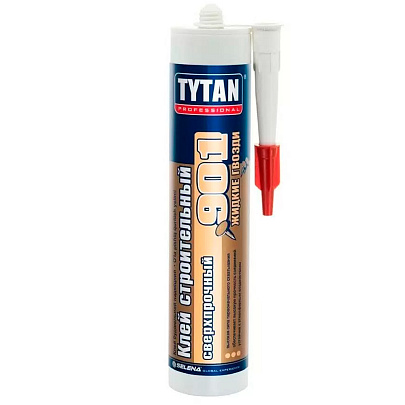  Клей Tytan Professional строительный сверхпрочный №901 бежевый 390 гр 