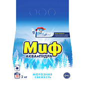  Стиральный порошок для белого Миф 3 в 1 Автомат Морозная свежесть 2кг 