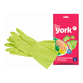 Перчатки резиновые YORK с экстрактом Алоэ (L) 092140