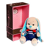 Мягкая игрушка Jack&Lin, Зайчик Жак матрос в комбезе, 25 см, в коробке