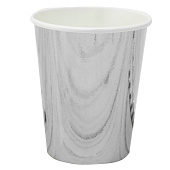 Стаканы бумажные, набор 6 шт., 250 мл, цвет серебро Стаканы бумажные, набор 6 шт., 250 мл, цвет серебро