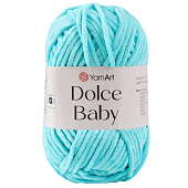  Пряжа Dolce Baby, микрополиэстер, 85 м/50 гр, 746 светло-бирюзовый, 9343805 