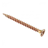  Саморезы универсальные желтые ШУж 5,0х100мм, потайная голова, 100шт 