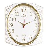 Часы прямоугольные Рубин Классика, 27,5х31,5 см, 2832-002, белый с золотом 