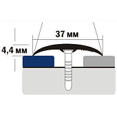 Порог-стык 37мм ясень шимо 1.8м А6 /ПЛАСТАЛ 
