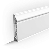  Плинтус напольный фигурный 80мм 2,2м "Идеал Дюра" Белый 