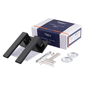 Ручка дверная Нора-М квадрат 132К SLIM, черный Ручка дверная Нора-М квадрат 132К SLIM, черный