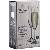 Набор бокалов для шампанского Crystal Bohemia Sylvia 220мл (2шт) БСС0275
