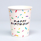 Стакан бумажный "Happy birthday", набор 6 шт, 250 мл 7664981 Стакан бумажный "Happy birthday", набор 6 шт, 250 мл 7664981