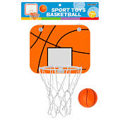 Игровой набор Баскетбол размер корзины 6х16х26см, d мяча 8см, 2283494 Игровой набор Баскетбол размер корзины 6х16х26см, d мяча 8см, 2283494