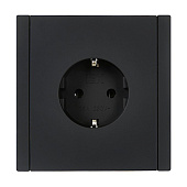 Розетка встраиваемая с заземлением, цвет черный, IEK FORTE&PIANO Розетка встраиваемая с заземлением, цвет черный, IEK FORTE&PIANO