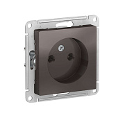 Розетка встраиваемая без заземления, цвет мокко, SE AtlasDesign Розетка встраиваемая без заземления, цвет мокко, SE AtlasDesign