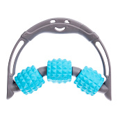  Массажер для тела роликовый "Universal" 3 ролика, 15х13х3,5 см, голубой, 253-217 