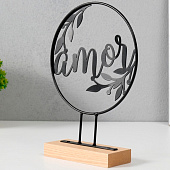 Сувенир металл Любовь с ветками чёрная 5х15,5х21 см 10539322 Сувенир металл Любовь с ветками чёрная 5х15,5х21 см 10539322