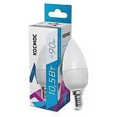  Лампа LED 10.5Вт Е14, свеча, 4500К нейтр. бел. КОСМОС 