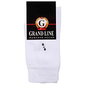 Мужские носки GRAND LINE (M-101), белый, р. 25 Мужские носки GRAND LINE (M-101), белый, р. 25