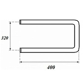  Полотенцесушитель водяной П-образный 1" 320x400 хром PN35334 Point 