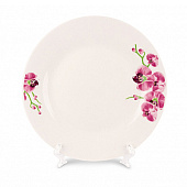 Тарелка 20 см десертная Орхидея фарфор т8-88837 Тарелка 20 см десертная Орхидея фарфор т8-88837