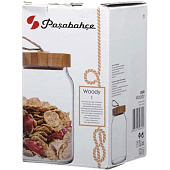 Банка для сыпучих Pasabahce Woody 860 мл 1117190/43583SL Банка для сыпучих Pasabahce Woody 860 мл 1117190/43583SL