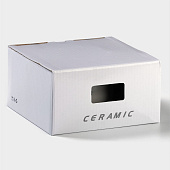  Чайная пара «Горошек», 220 мл, с ложкой, керамика, белая 10651287 