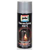 Эмаль аэрозольная алкидная термостойкая 650С серебро JOBI 520мл Эмаль аэрозольная алкидная термостойкая 650С серебро JOBI 520мл