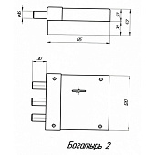  Замок накладной БОГАТЫРЬ-2 Аверс СПб 