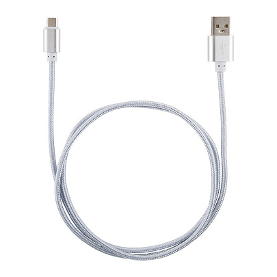 Кабель Energy ET-29-2 USB/MicroUSB, серебро Кабель Energy ET-29-2 USB/MicroUSB, серебро