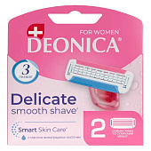 Сменные кассеты для бритья DEONICA 3 лезвий FOR WOMEN 2 шт Арнест