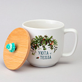  Кружка lefard winter story 390мл с бамбуковой крышкой  756-468 