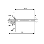  Квадрат под ручку 6x80мм, Spindle 