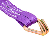 Стяжка крепления груза 1,0т 6,0м SKYWAY STAFF 25мм фиолетовый храповый механизм с крюками полиэстер 1шт Стяжка крепления груза 1,0т 6,0м SKYWAY STAFF 25мм фиолетовый храповый механизм с крюками полиэстер 1шт